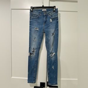 Zara ripped skinny jeans